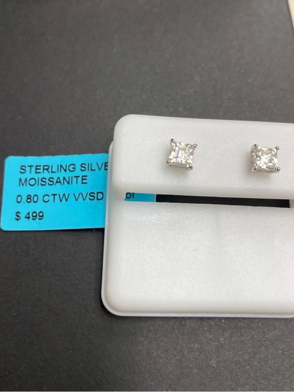 Dainty Moissanite Stud Earrings